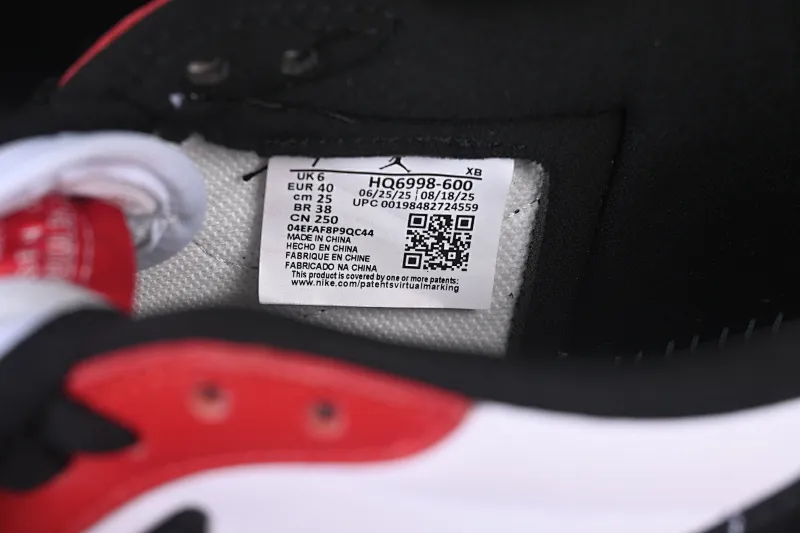 All categories Air Jordan Jordan series basketball shoes Air Jordan 1 Low W version Air Jordan 1 Low OG AJ1 Joe 1 white red black hook low-top casual sneakers HQ6998-600